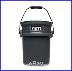 Three YETI LoadOut Buckets, 5 Gallon, Charcoal, Ultra Durable