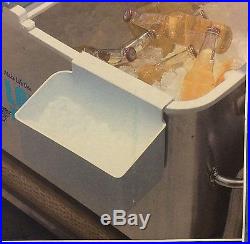 Tommy Bahama 100 Qt Stainless Steel Rolling Party Cooler Patio Beach Portable