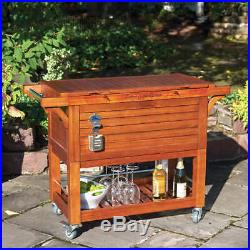 Tommy Bahama 100 qt (130 can capacity) Wood Rolling Cooler Free Shipping