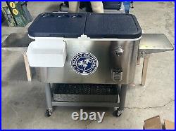 Tommy Bahama 100-quart Stainless Steel Rolling Cooler Fully-insulated Stainless