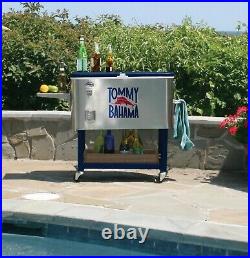 Tommy Bahama Rolling 130 Can Stainless Steel Party Cooler 100 Quart Ice Chest