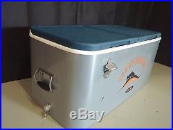 Tommy Bahama Rolling Party Cooler, Stainless Steel, 77 Quart CapacityD0810107232