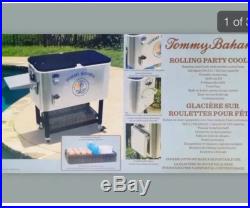 Tommy Bahama Rolling Stainless Steel Party Cooler 100 Quart BRAND NEW IN BOX