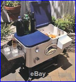 Tommy Bahama Stainless Steel 100 Quart Rolling Party Cooler Brand New in Box
