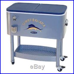 Tommy Bahama The Entertainer 77 Quart Steel Rolling Patio Party Cooler (Damaged)