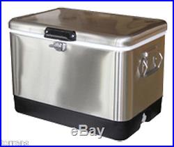 Torrans Safari Stainless Steel 54 quart ice chest drink cooler Big Foot Proof