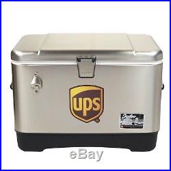United Parcel Service Ups Igloo Silver Stainless Steel Ice Chest Camping Cooler