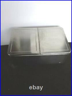 Unused Stainless Steel Cooler / Ice Chest on Stand / Wheels, Approx. 118 Quarts