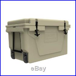 Uriah Products Valley Sportsman 60 Wheeled Roto Molded Cooler with Handle, Tan