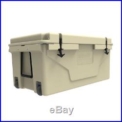 Uriah Products Valley Sportsman 80 Wheeled Roto Molded Cooler with Handle, Tan