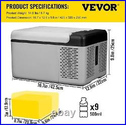 VEVOR 10 Quart 12 Volt Portable Mini Freezer Car Compressor Fridge Cooler