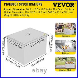 VEVOR 20.5x13.5 BBQ Island Stainless Steel Drop in Ice Chest WithDrain Valve