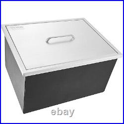VEVOR 22x17x12 Drop in Ice Chest Ice Cooler Ice Bin Stainless Steel withCover