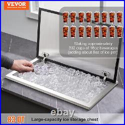 VEVOR 24x20x15 Drop in Ice Chest Ice Cooler Ice Bin Stainless Steel withCover
