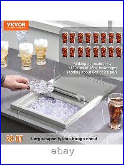 VEVOR Drop In Ice Chest, 18L X 12W X 14.5H Stainless Steel Ice Cooler