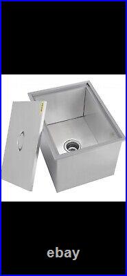 VEVOR Drop In Ice Chest 21.2L x 16.8W x 17.6H Inch with Cover Stainless Steel