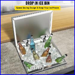VEVOR Drop in Ice Bin Chest Drop in Cooler with Cover 20x18 inch Stainless Steel