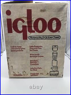 VINTAGE 1984 Igloo Playmate CHEST 15 Qt Cooler W Tray NRFB! Model 1371 Red