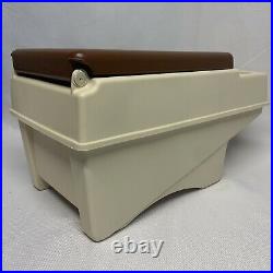 VINTAGE Igloo Little Kool Rest Car Cooler Console Ice Chest Cup Holder Brown