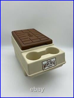 VINTAGE Little Kool Rest IGLOO Car Cooler Console Ice Chest Cup Holder Brown