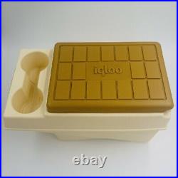 VINTAGE Little Kool Rest IGLOO Car Cooler Console Ice Chest Cup Holder Brown