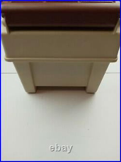 VTG 1983 Little Kool Rest IGLOO Car Cooler Console Ice Chest Cup Holder Brown