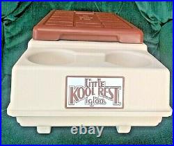 VTG Igloo Little Kool Rest Car Cooler Console Ice Chest Cup Holder Brown