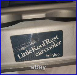 VTG Little Kool Rest Car Console Cooler Igloo 2 tone Gray 2 Cup Holder Truck