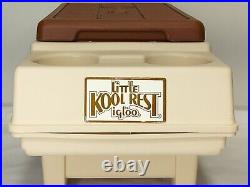 VTG Little Kool Rest IGLOO Car Console Cooler Brown Tan Can Holder Ice Chest 82