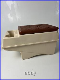 VTG Little Kool Rest Igloo Car Cooler Console Cup Can Holder Brown Tan Ice Chest