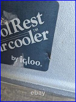 VTG Little Kool Rest Igloo Car Cooler Ice Chest Cup Holder Made In USA Gray