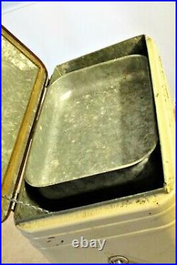 Vintage 1950s Knapp Monarch Therma-Crest Metal Cooler