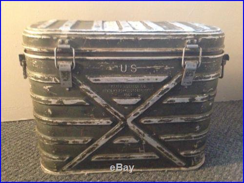 Vintage 1967 U. S. Military Hot & Cold Insulated Food Container / Army Cooler