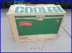 Vintage 1974 Coleman Cooler Green With Box 5255B700