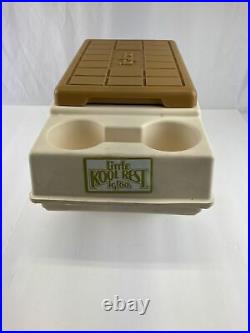 Vintage 1983 IGLOO Little Kool Rest Cooler Cup Holder Tan/Brown Lid