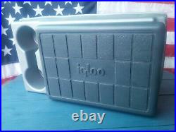 Vintage 1990 Igloo Kool Rest Silver & Gray Car Truck Seat Top Cooler USA Made