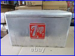 Vintage 7Up Cooler Aluminum With Tray and Drain