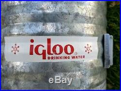 Vintage / Antique Igloo 5 gallon Galvanized Water Cooler Made In Houston TX