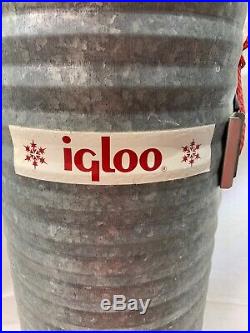 Vintage / Antique Igloo 5 gallon Galvanized Water Cooler Made In Houston TX 28
