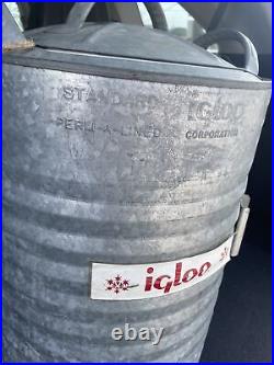 Vintage Cooler Igloo Water Galvanized Metal 5 Gallon