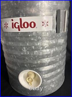 Vintage Cooler Igloo Water Galvanized Metal 5 Gallon Excellent Condition