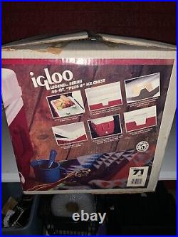 Vintage Deadstock Igloo Legend 48 QT Cooler Ice Chest Made In USA 1989