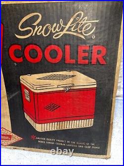 Vintage FEB 1962 PINK Coleman SNOW LITE Camping COOLER Chest + Box DIAMOND LOGO