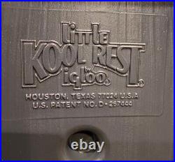 Vintage Igloo Gray Blue Little Kool Rest Console Car Cooler Flip Top Cup Holder