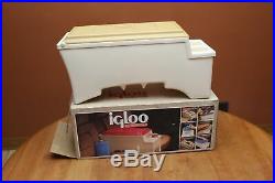 Vintage Igloo Kool Rest Ice Chest Cooler 1983 Can Holders in Box Used