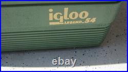Vintage Igloo Legend 54 QT Cooler Ice Chest WithRuler -CLEAN-FREE SHIPPING