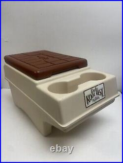 Vintage Igloo Little Kool Rest Brown Tan Cup Holder Car Console Ice Chest Cooler
