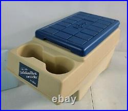 Vintage Igloo Little Kool Rest Car Cooler Beige Blue 1987 plus BONUS Freeze Pack