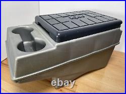 Vintage Igloo Little Kool Rest Car Cooler Console Cup Holder Two Tone Gray