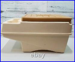 Vintage Igloo Little Kool Rest Car Cooler Console Ice Chest Cup Holder Tan